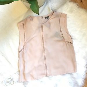 Vince Camuto NWT Peach Blouse with Pierced Detail